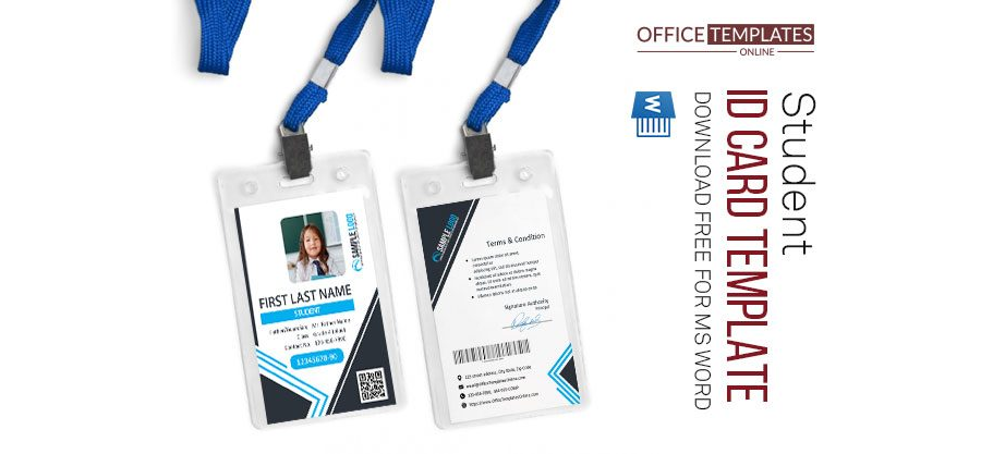 School Student ID Card Design in MS Word