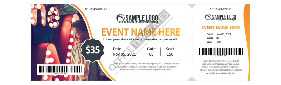 Download Awesome Event Ticket Template for MS Word
