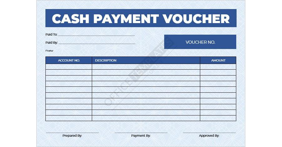 Cash Payment Voucher Template in MS Word Format