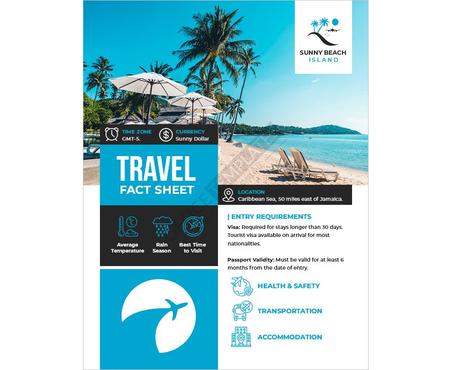 Travel Fact Sheet Template