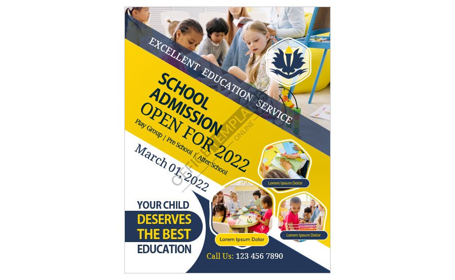 Download School Admission Open Announcement Format - [DOCX, MS Word]