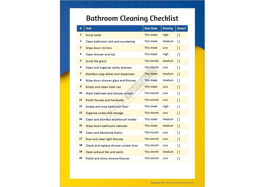 Bathroom Cleaning Checklist: Your Passport to a Pristine Oasis