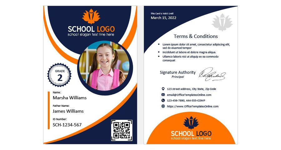 Download Student ID Card Template