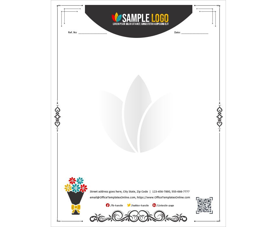 Download Florist Company Letterhead Template