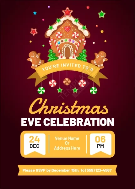 Christmas Eve Celebration Invitation Template