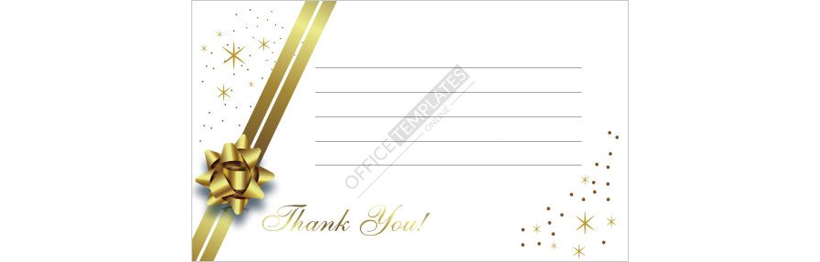 Download Thank you Note Card Template in MS Word