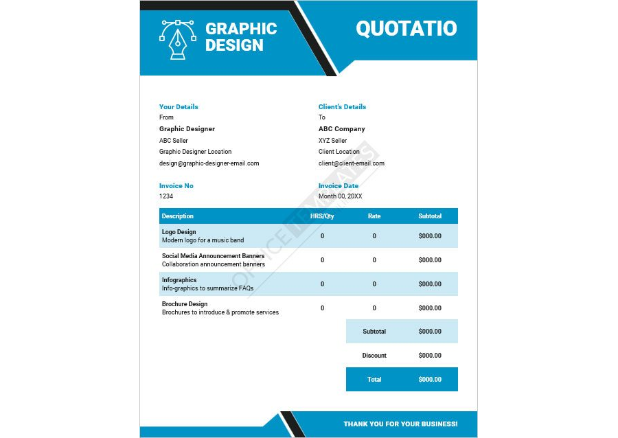 Graphic Design Quotation Template