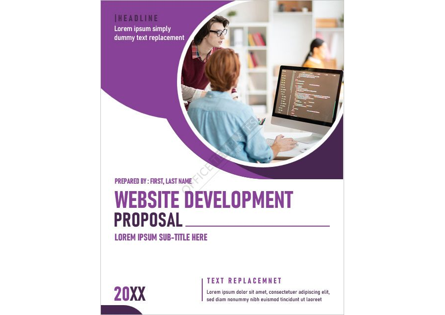 Website Development Proposal Cover Page Template