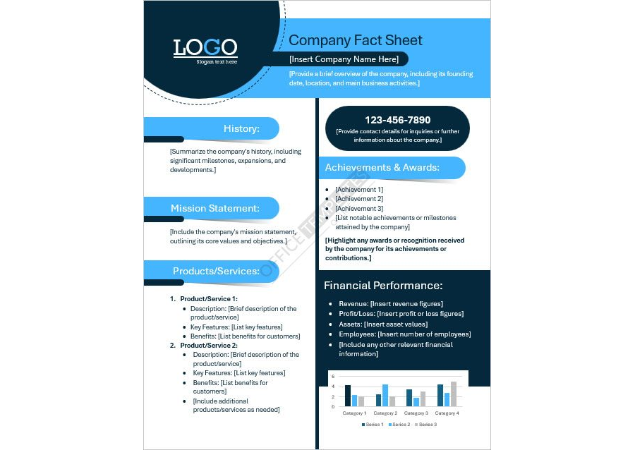 Company Fact Sheet Template