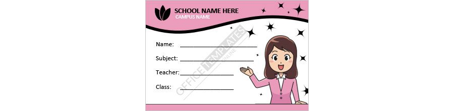 Download Name Tag Format for Pre-School Kid's Notebook for MS Word