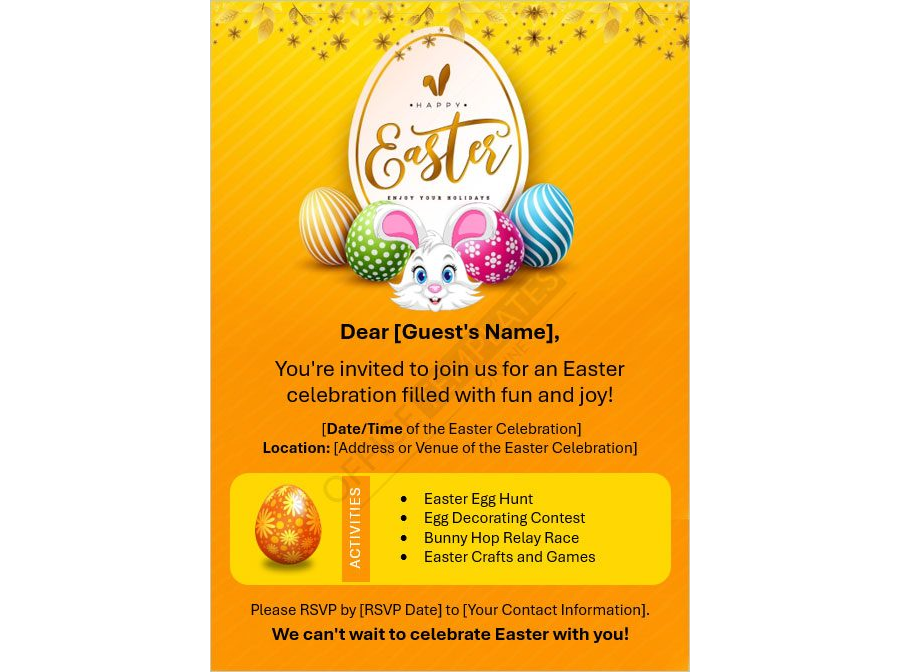 Easter Invitation Template