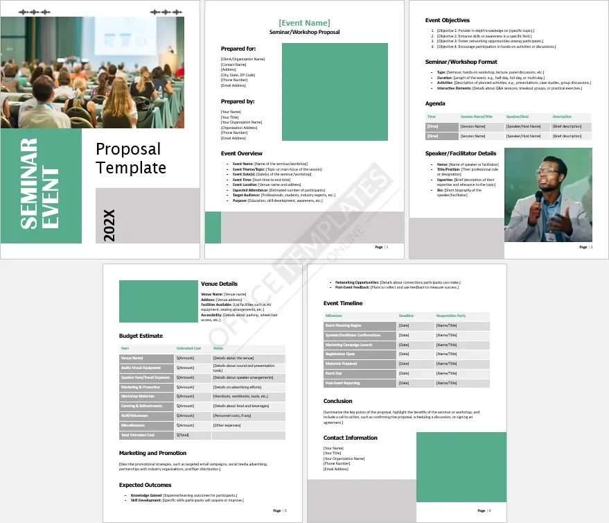 Seminar Event Proposal Template