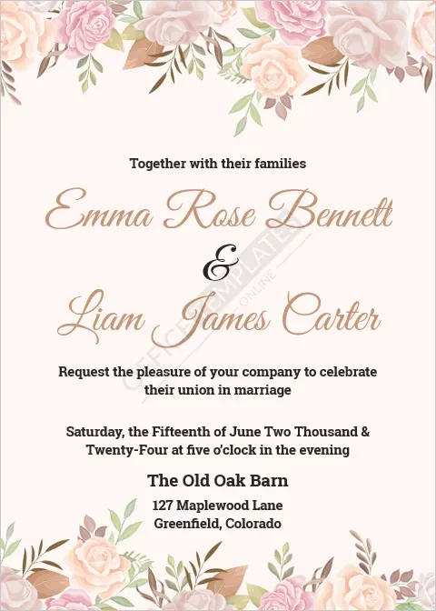 Rustic Wedding Invitation Template