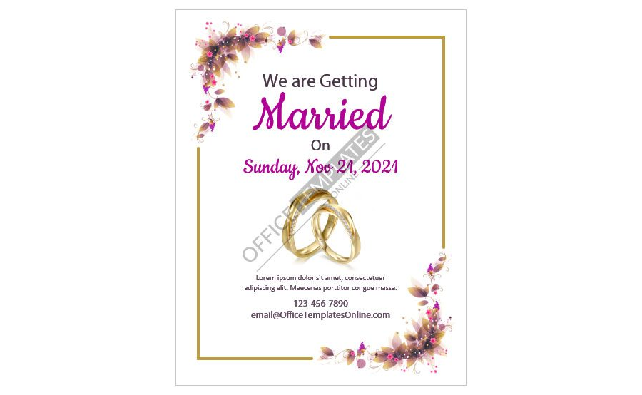 Download Marriage/Wedding Announcement Format in MS Word