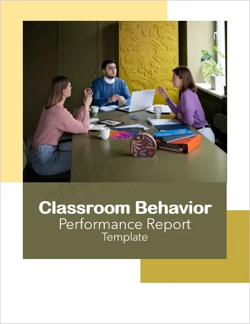 Classroom Behavior Performance Report Template