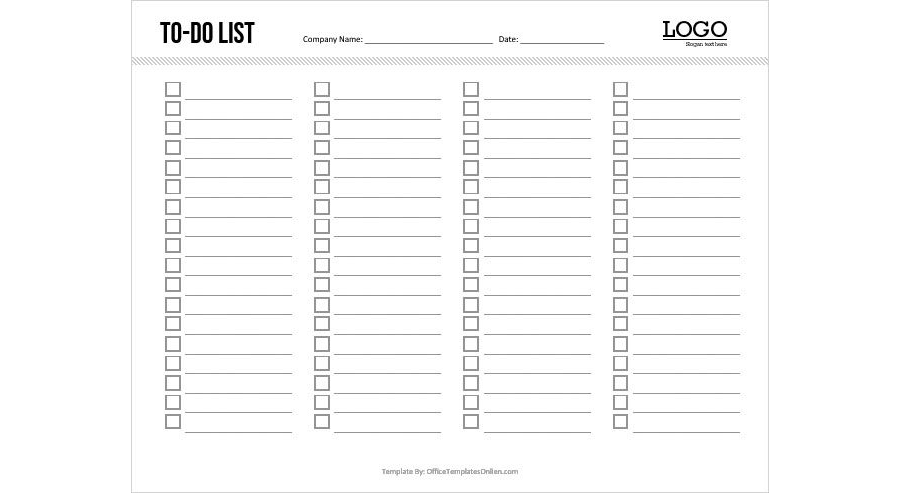Download Multi-Column To-Do List Template for MS Word