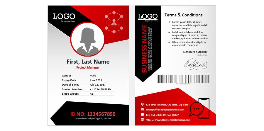 Download Employee ID Card / Badge Template
