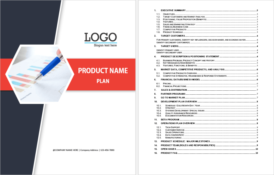 Product Market Analysis Template
