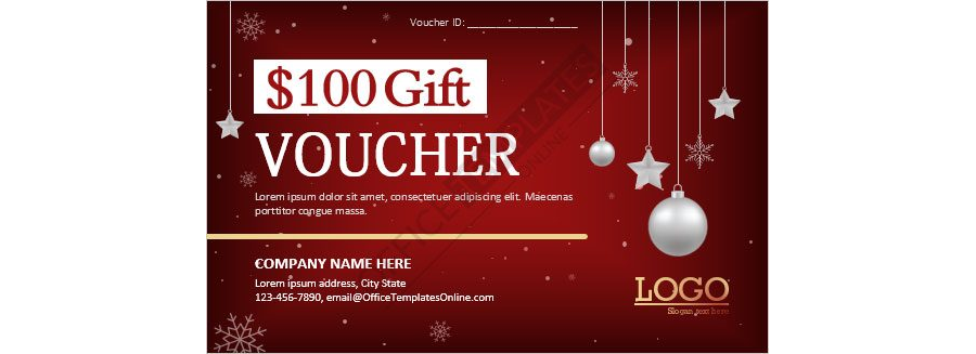 Christmas & New Year Gift Voucher Design in MS Word