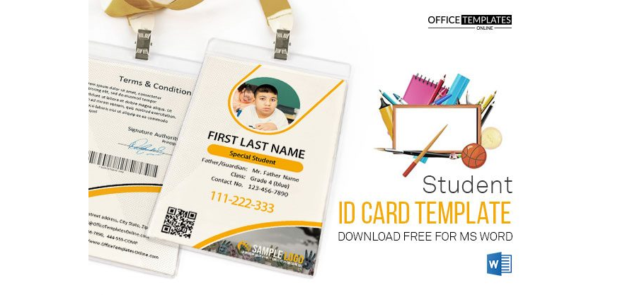 ID Card Design for Disabled Students in MS Word Format
