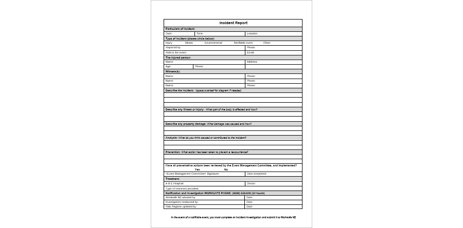 Incident Report Form - 2