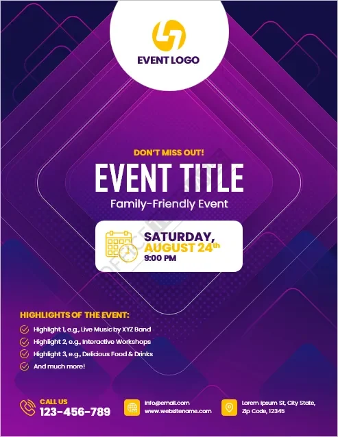 Event Announcement Flyer Template