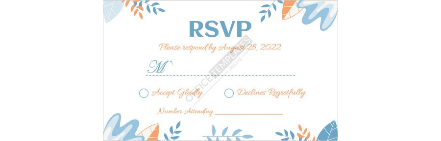 Download RSVP Note Card Design in Microsoft Word