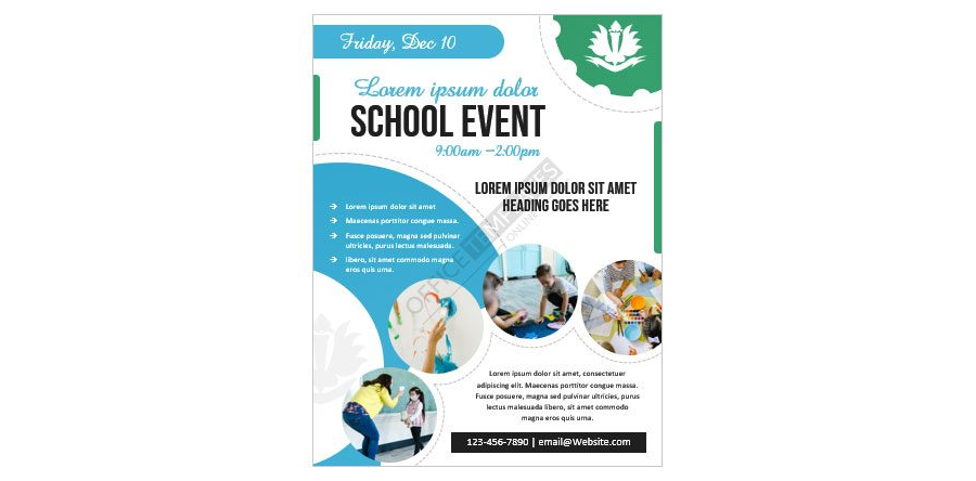 Download Flyer Template for School Event in MS Word