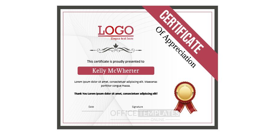 Download Certificate of Appreciation for Student - Microsoft Word