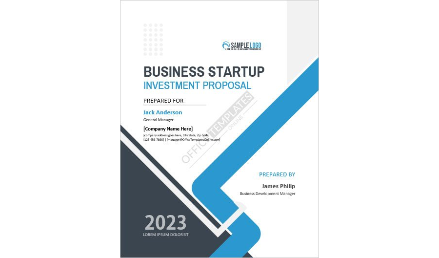 Business Startup Investment Proposal Template in MS Word