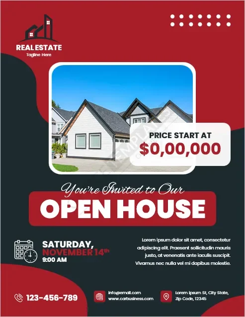Open House Invitation Flyer Template