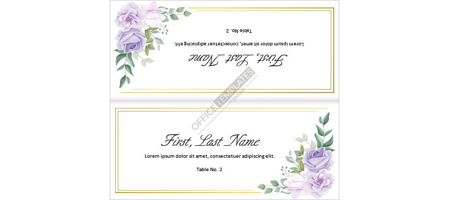 Download Wedding Name Tag Sample Template for Microsoft Word