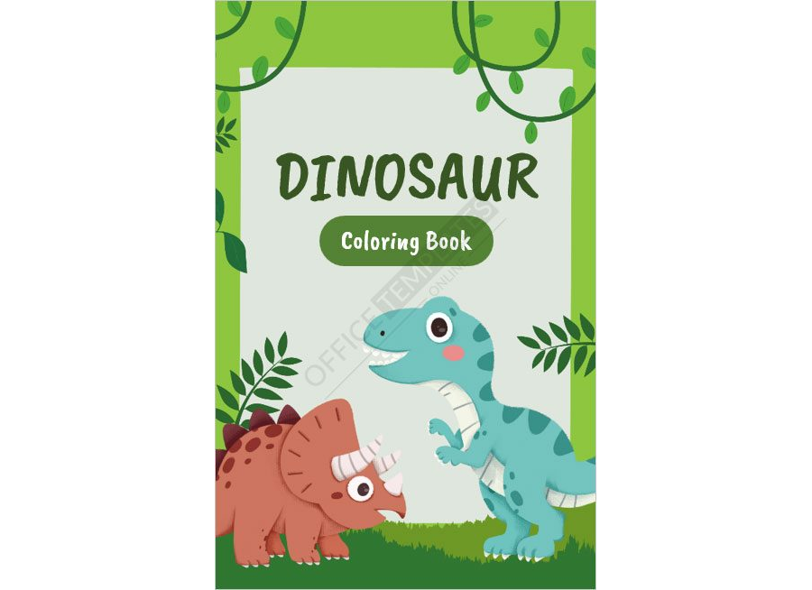 Dinosaurs Coloring Book Template