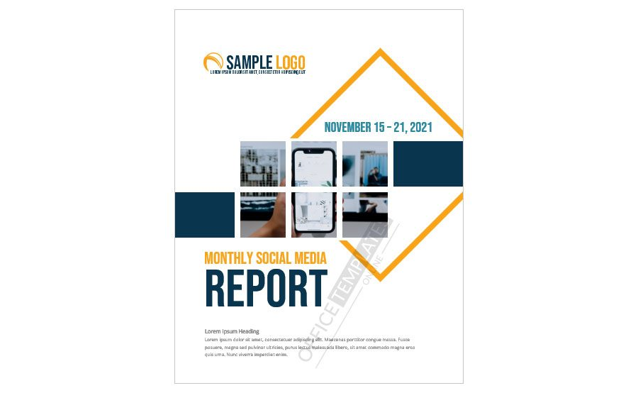 Download Cover Page Template for Social Media Report in MS Word