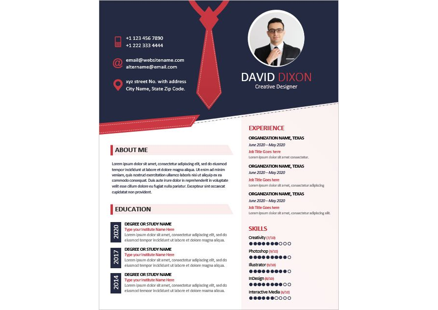Download HR Recommended Professional Resume Template in MS Word