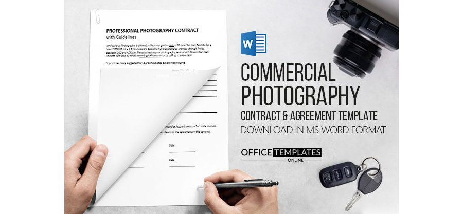 Commercial Photography Contract Template in MS Word