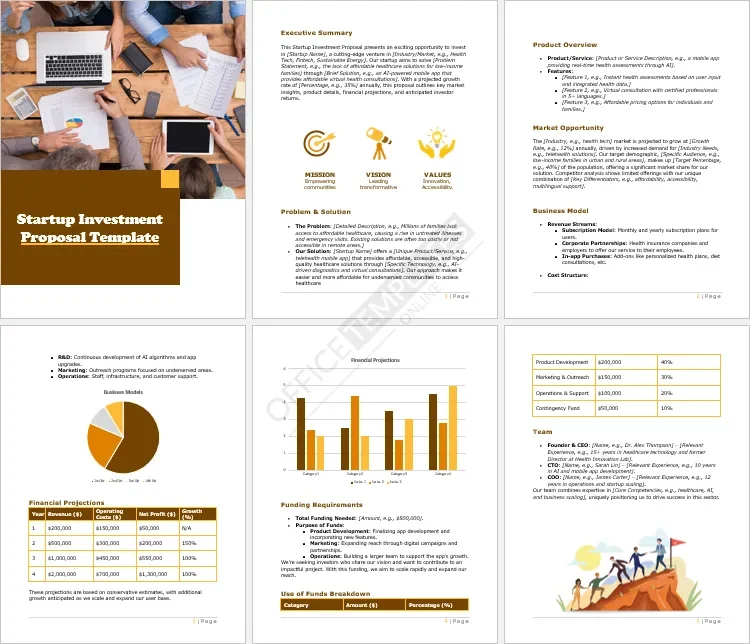 Startup Investment Proposal Template