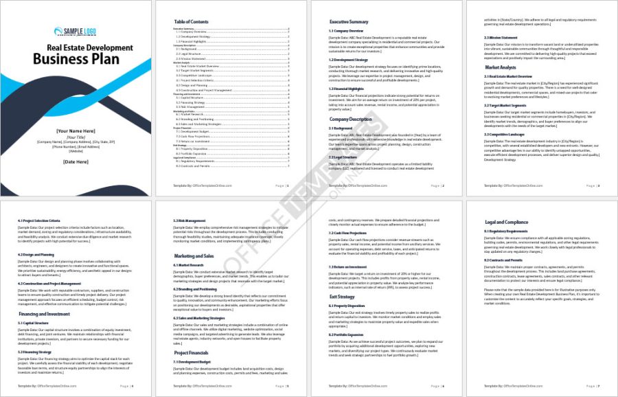 Real Estate Development Business Plan Template