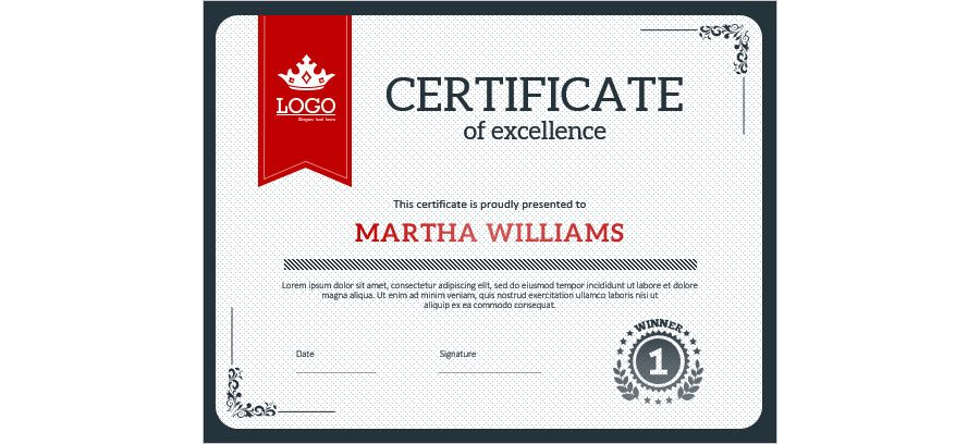 Download Training Certificate of Excellence Template
