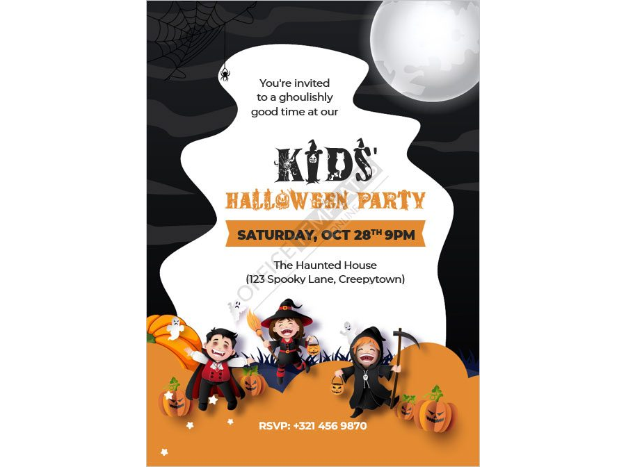 Kids' Halloween Party Invitation Template