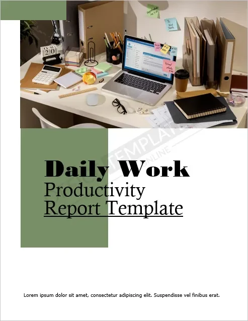 Daily Work Productivity Report Template