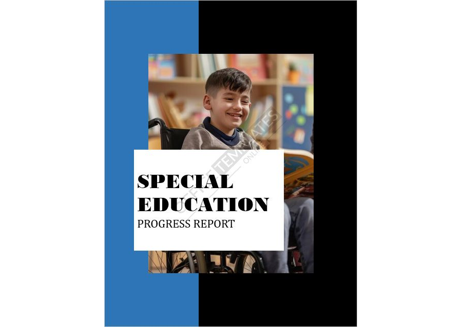 Special Education Progress Report Template