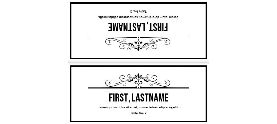 Download Restaurant Place Card Template for Microsoft Word