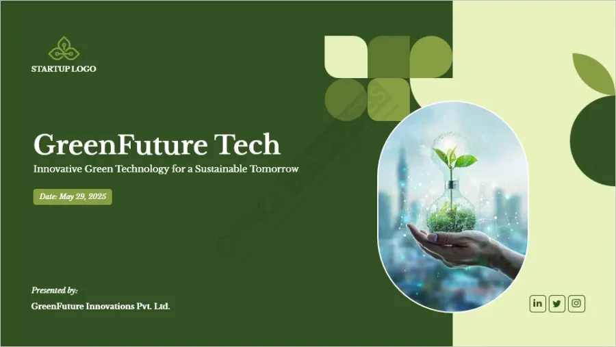 GreenTech Sustainability Pitch Deck