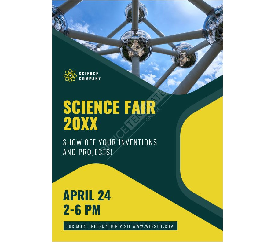 Science Fair Event Poster Template for MS Word