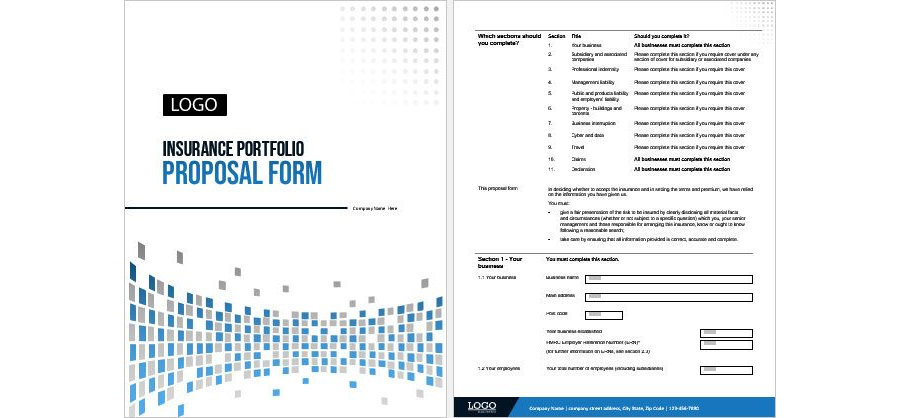 Download Insurance Proposal Form Template