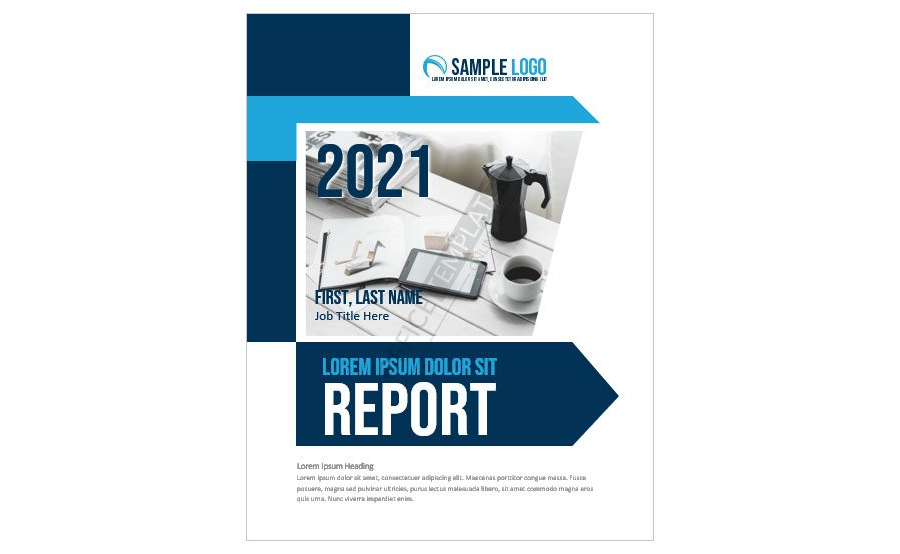 Download Cover Page Sample for Internal & External Reports - MS Word