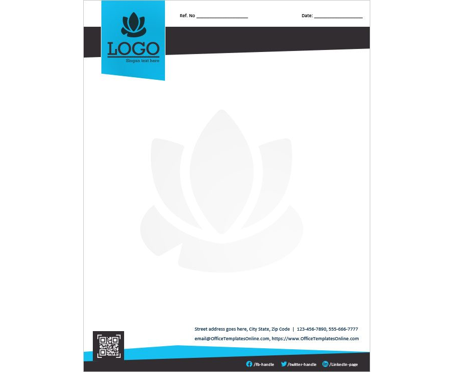 Download Business Letterhead Template Sample in MS Word