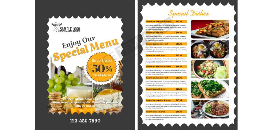 Restaurant Food Menu Templates in MS Word