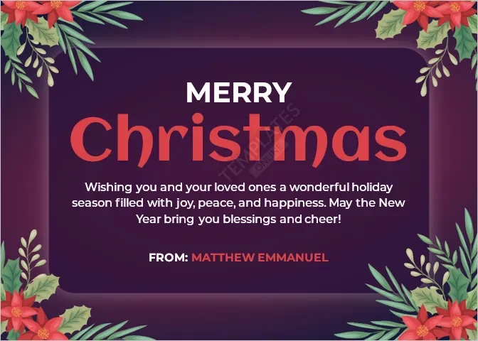 Classic Merry Christmas Greeting Card